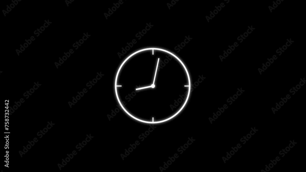 Abstract stopwatch analog clock icon animation. Abstract stopwatch analog clock icon animation.