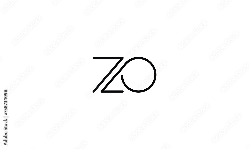 ZO, OZ, Z, O, Abstract Letters Logo Monogram ZO, OZ, Z, O, Abstract Letters Logo Monogram