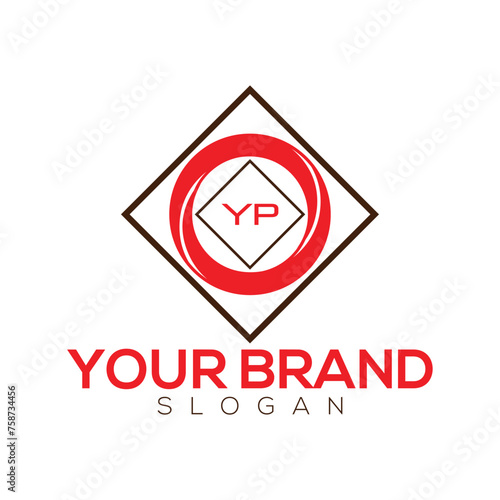 Free Download YP alphabet letter logo design with creative square shape - GFXLoad