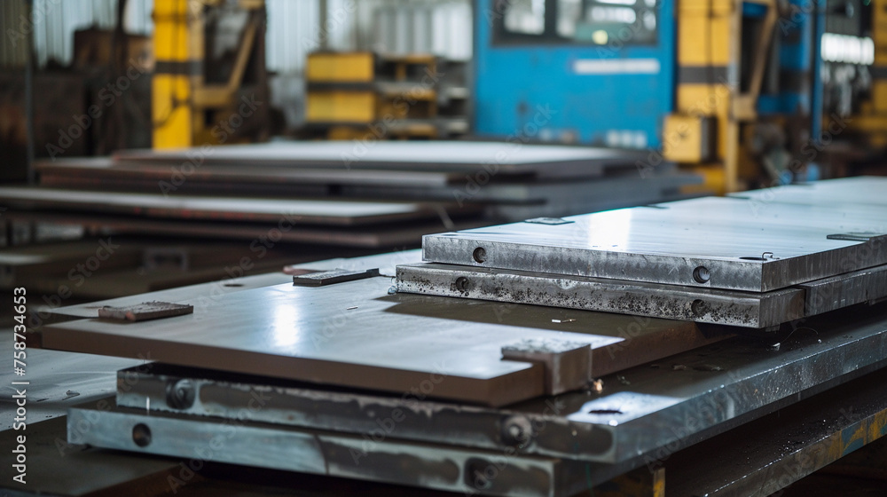 Metal Plates in Industrial Plant