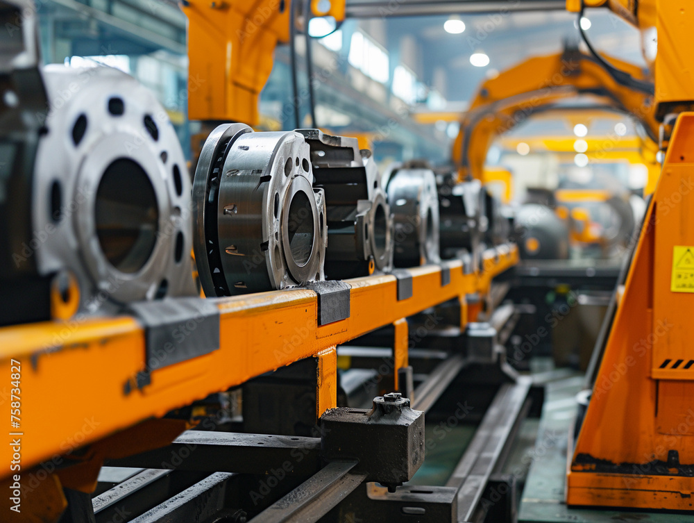 Machinery Components on Production Line Machinery Components on Production Line