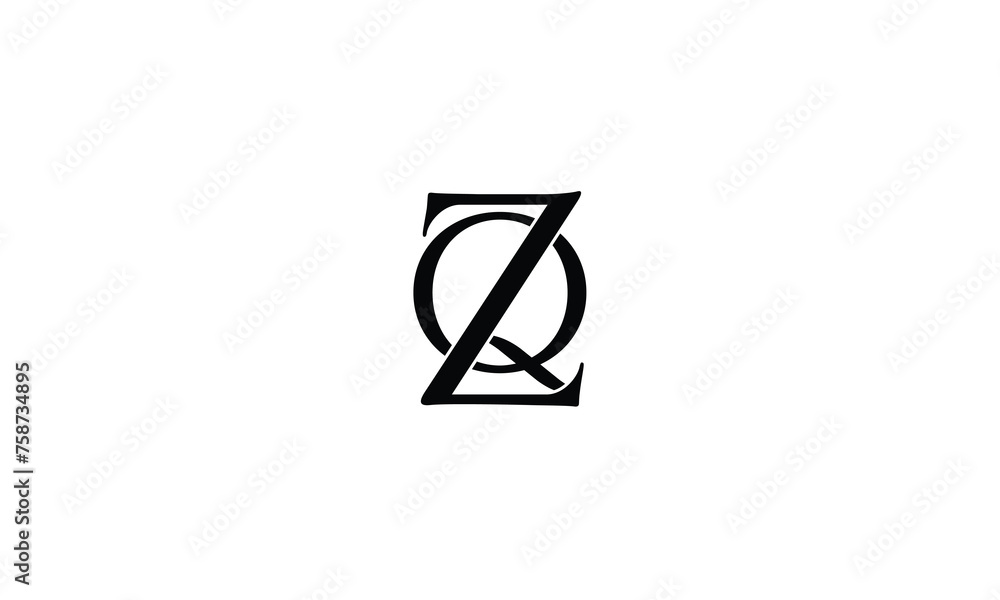 ZQ, QZ, Z, Q, Abstract letters Logo monogram ZQ, QZ, Z, Q, Abstract letters Logo monogram