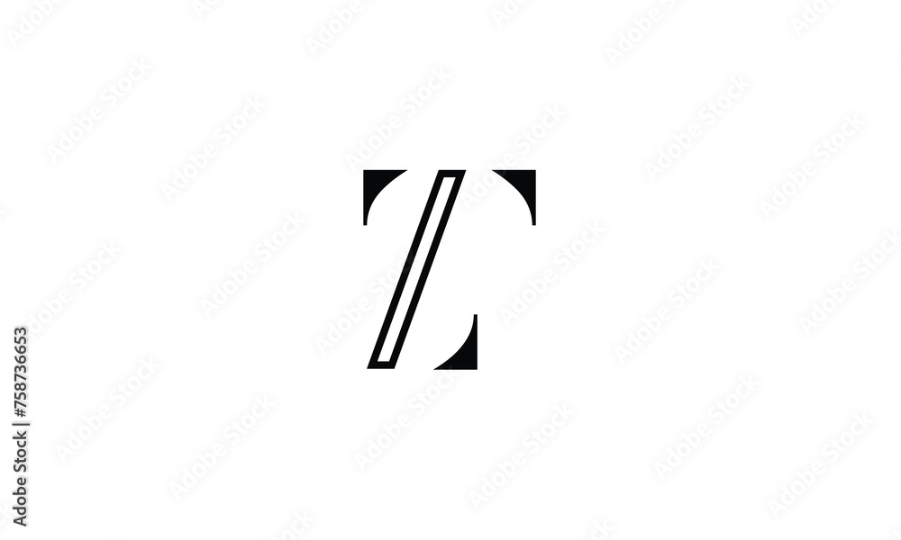 ZT, TZ, Z, T, Abstract Letters Logo Monogram ZT, TZ, Z, T, Abstract Letters Logo Monogram