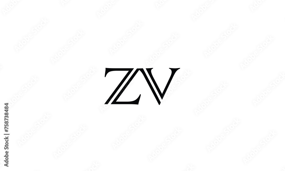 ZV, VZ, Z, V, Abstract Letters Logo monogram ZV, VZ, Z, V, Abstract Letters Logo monogram
