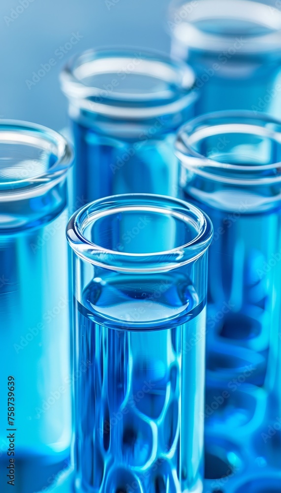Medical test tubes with liquid in science lab concept of medical and scientific research Medical test tubes with liquid in science lab concept of medical and scientific research