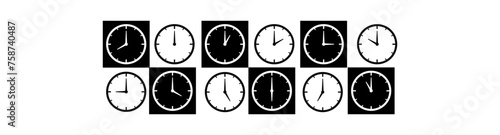 Set of clocks for every hour.eps