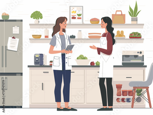  A dietician discusses personalized meal plans with a client considering their dietary needs and preferences. 