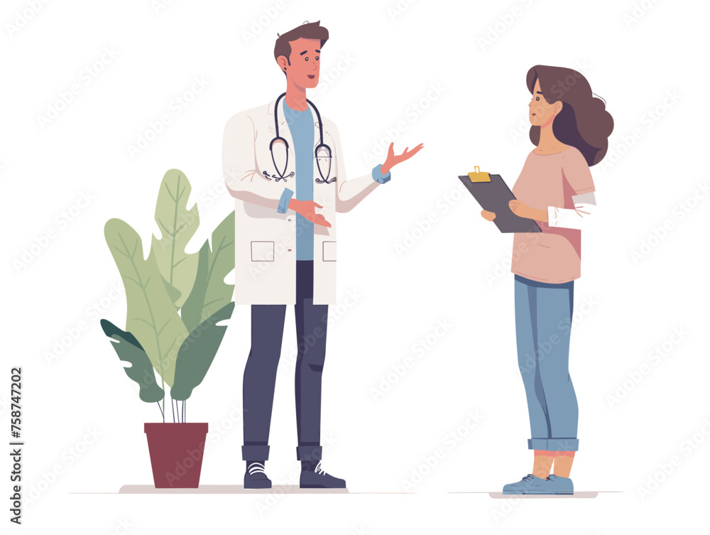 A doctor explains treatment options to a patient with chronic illness empowering them to participate in decision-making and manage their health. A doctor explains treatment options to a patient with chronic illness empowering them to participate in decision-making and manage their health.