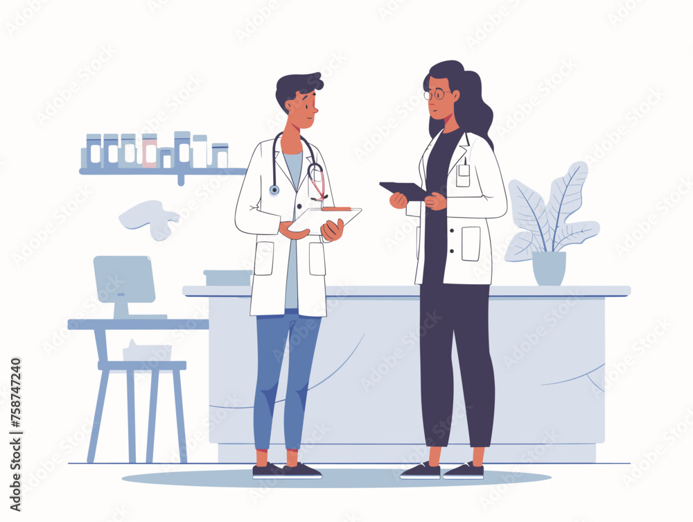 A doctor explains treatment options to a patient with chronic illness empowering them to participate in decision-making and manage their health. A doctor explains treatment options to a patient with chronic illness empowering them to participate in decision-making and manage their health.