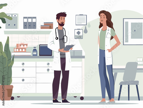  A doctor explains treatment options to a patient with chronic illness empowering them to participate in decision-making and manage their health. 