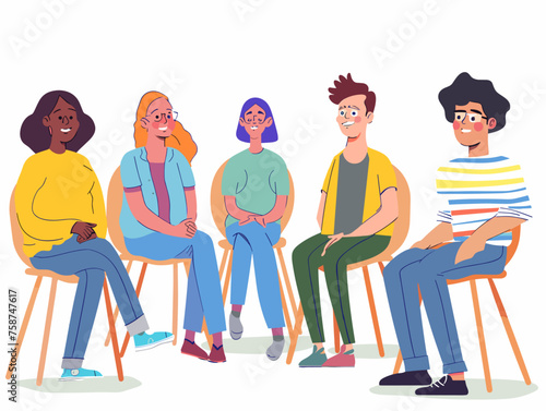  A group attends a support group meeting sharing experiences and offering encouragement to one another through challenges. 