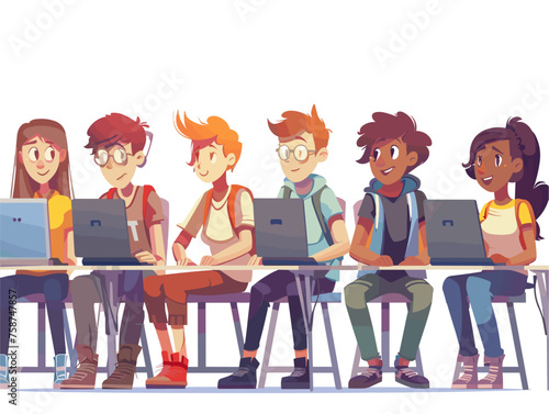  A group of students participate in a coding workshop learning the fundamentals of programming and creating simple games. 