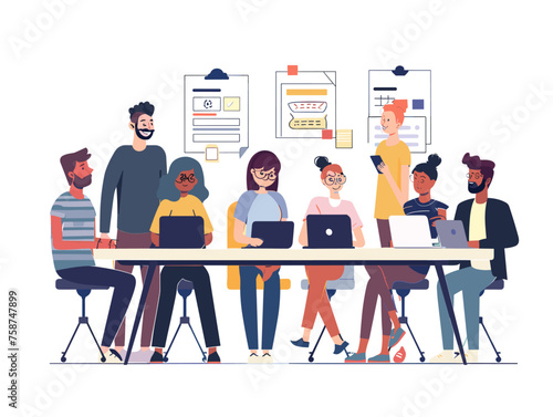  A group of tech enthusiasts attend a local hackathon collaborating on innovative software solutions within a limited timeframe. 