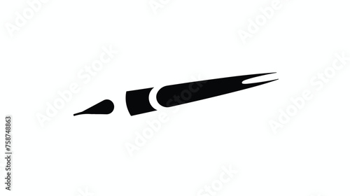 Felttip pen badge icon. Simple glyph flat vector  photo