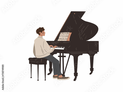  A musician composes music with the assistance of a robotic AI utilizing its algorithms to generate innovative melodies and harmonize with the artist's creative vision. 