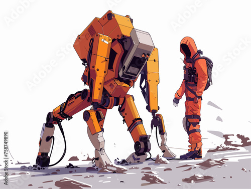  A search and rescue team deploys a search robot in a disaster zone locating survivors and navigating dangerous environments too hazardous for humans. 
