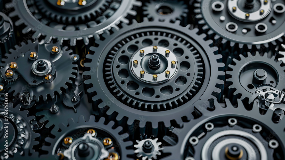 Close-up of Mechanical Gears, Metallic Wheel Machinery in Industrial Engineering, Precision and Technology Concept Close-up of Mechanical Gears, Metallic Wheel Machinery in Industrial Engineering, Precision and Technology Concept
