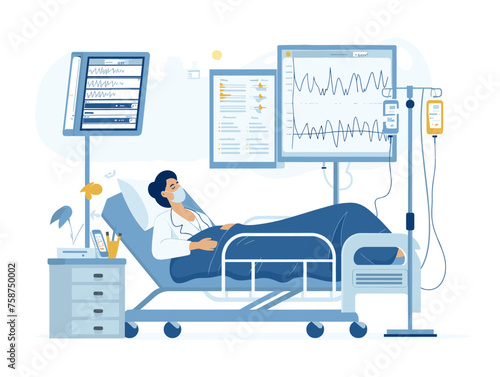  A sleep specialist analyzes sleep patterns through polysomnography diagnosing and addressing sleep disorders. 