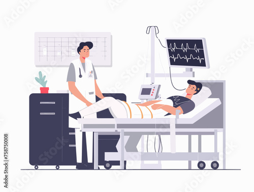  A sleep specialist analyzes sleep patterns through polysomnography diagnosing and addressing sleep disorders. 