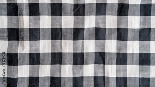 black and white checkered fabric texture