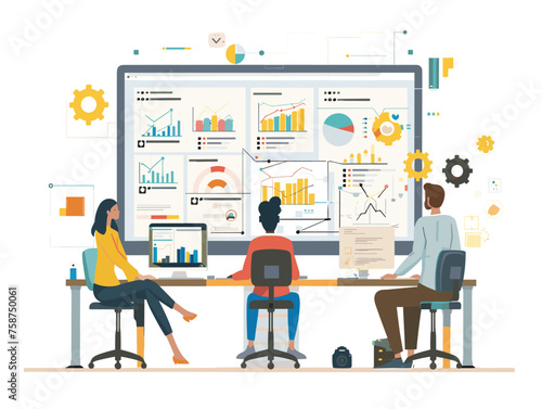  A software development team utilizes project management software tracking tasks deadlines and communication within the team. 