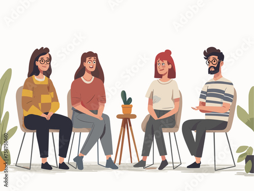  A support group leader facilitates a discussion on grief and loss providing emotional support and resources to cope with difficult situations. 