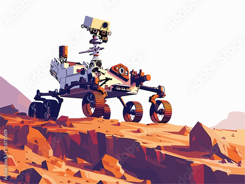  A team of engineers repairs a malfunctioning robot on a Mars rover ensuring its continued exploration of the red planet. 