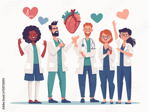  A team of medical professionals celebrates a successful organ transplant highlighting the life-saving potential of modern medicine. 