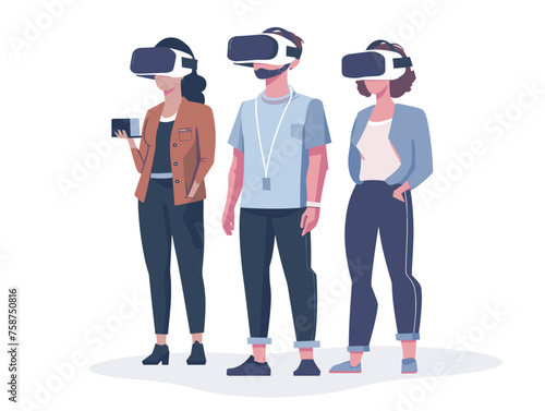  A team of virtual reality developers utilizes specialized tools to create a realistic 3D environment for an immersive training simulation. 