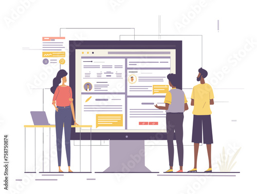  A user experience (UX) researcher conducts usability testing with participants observing their interactions and gathering feedback on a new website design. 