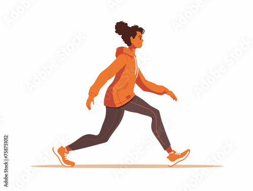 A young athlete stretches and warms up before training preparing their body for physical exertion. 