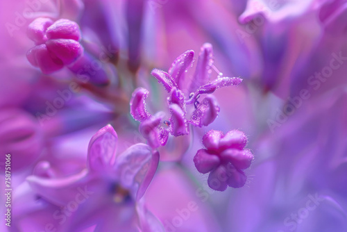 Close-up of vibrant lilac blossoms
