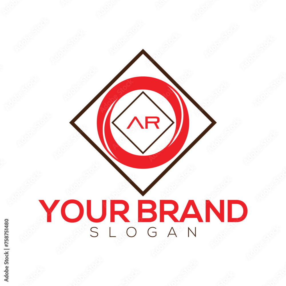 Initial monogram letter AR logo design template for branding Initial monogram letter AR logo design template for branding