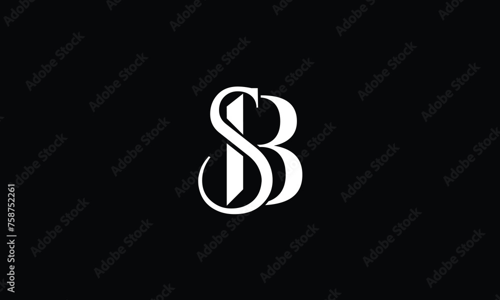 Obraz premium SB, BS, S, B, Abstract Letters Logo Monogram