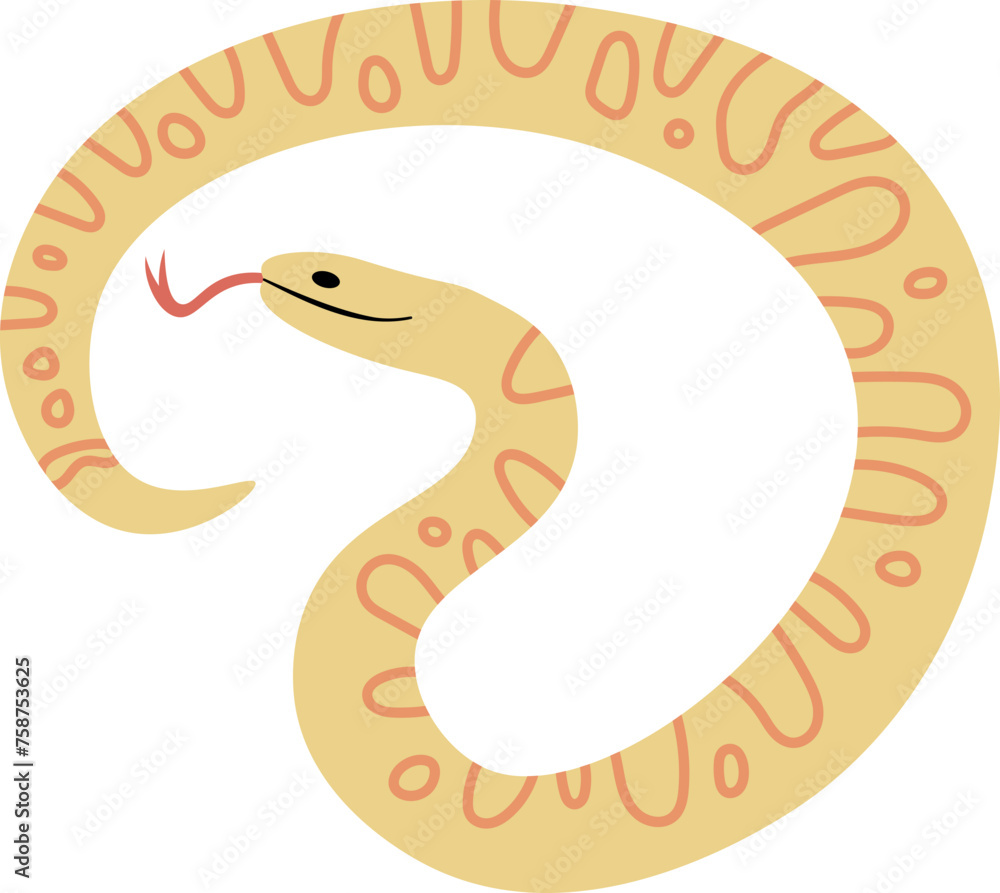 Obraz premium cute cartoon snake illustration.