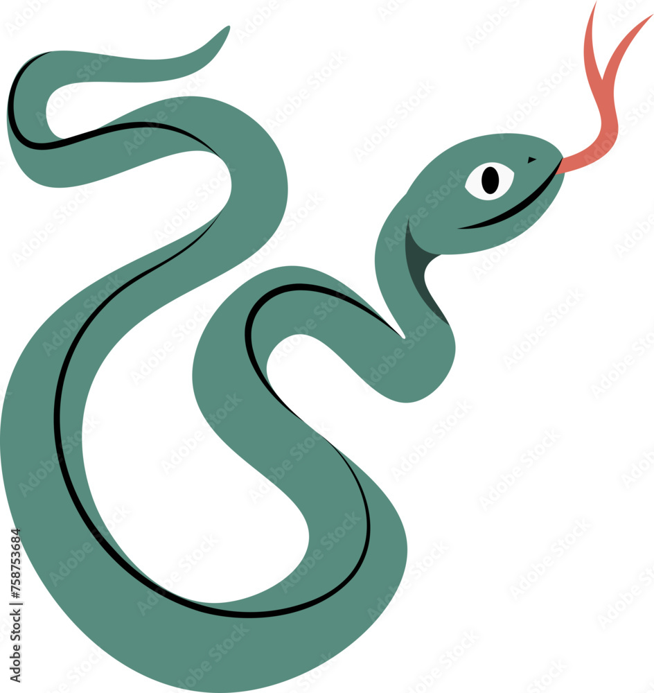 cute cartoon snake illustration. cute cartoon snake illustration.