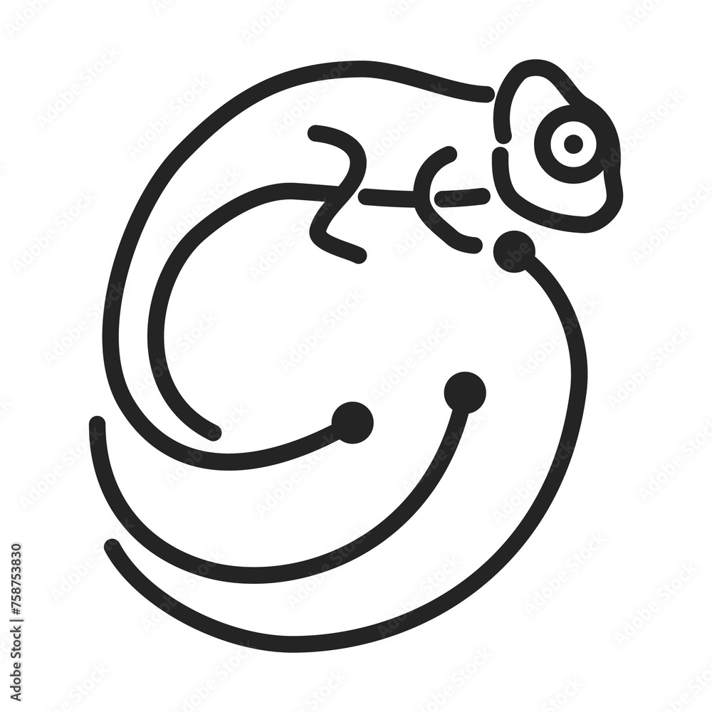Chameleon Logo template Isolated. Brand Identity. Icon Abstract Vector graphic Chameleon Logo template Isolated. Brand Identity. Icon Abstract Vector graphic