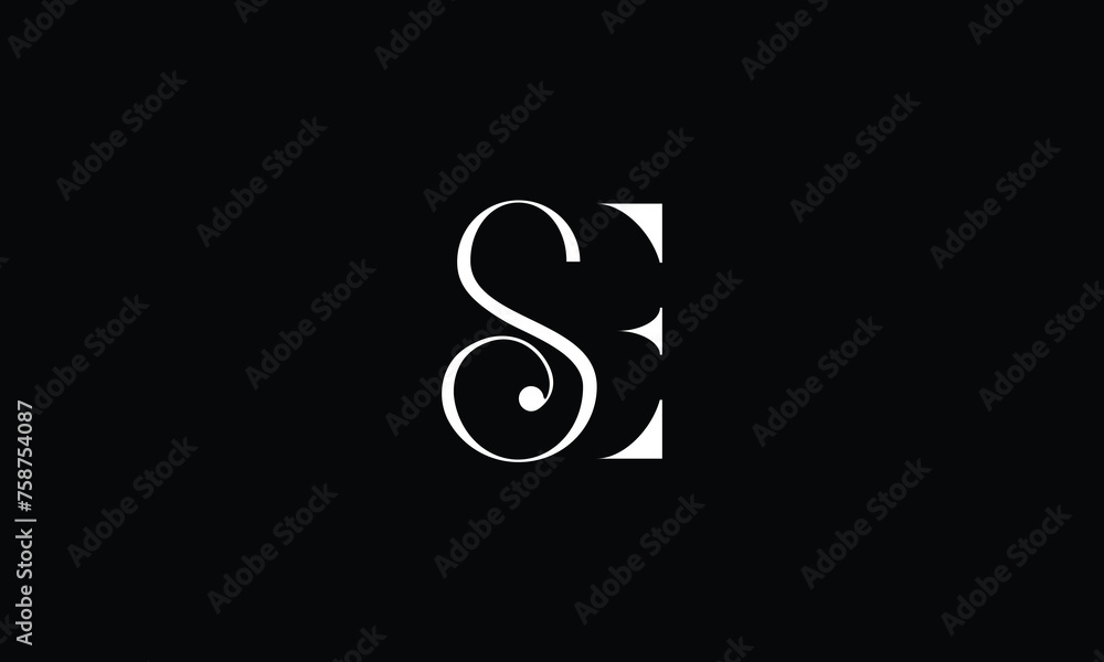 SE, ES, Abstract Letters Logo Monogram SE, ES, Abstract Letters Logo Monogram