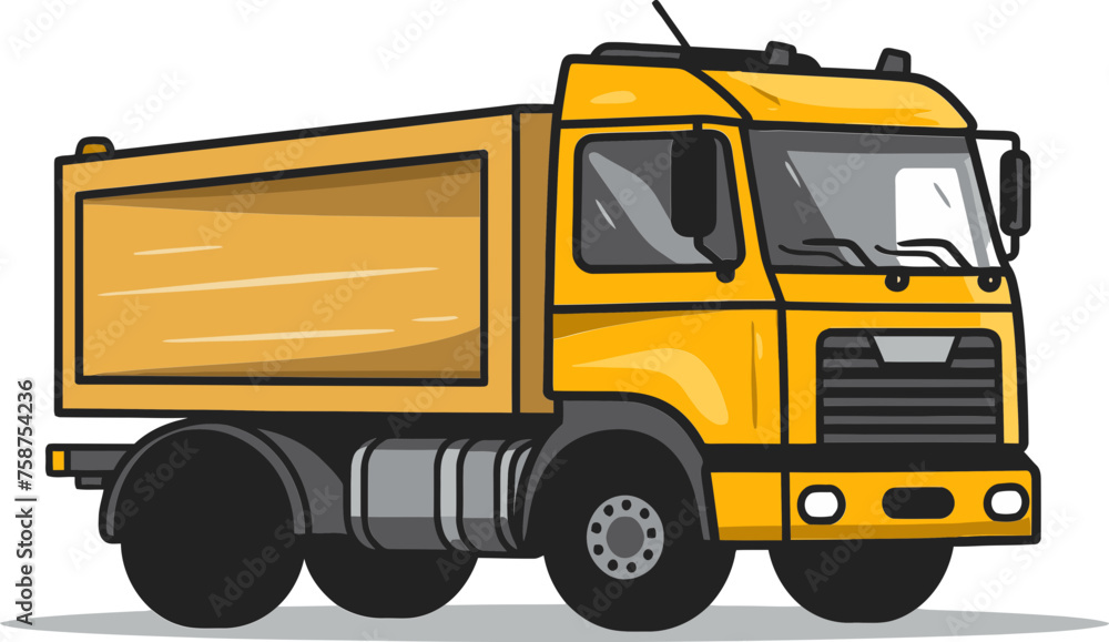Vibrant Dump Truck Vector Illustration for Flyers