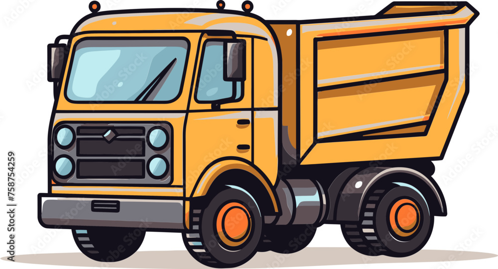 Industrial Dump Truck Vector Illustration for Stock Images