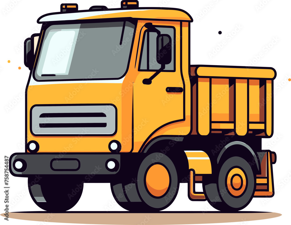 Clean Dump Truck Vector Illustration for Corporate Identity