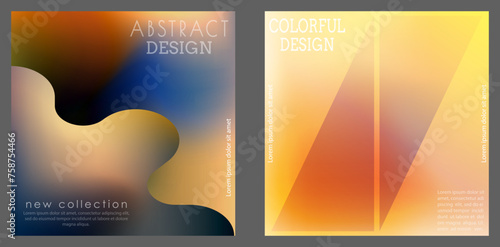 Quadro su tela Colorful gradient with blur