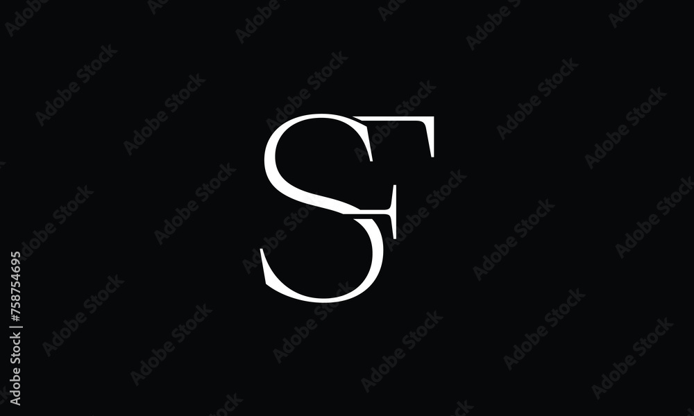 SF, FS, S, F, Abstract letters Logo monogram SF, FS, S, F, Abstract letters Logo monogram