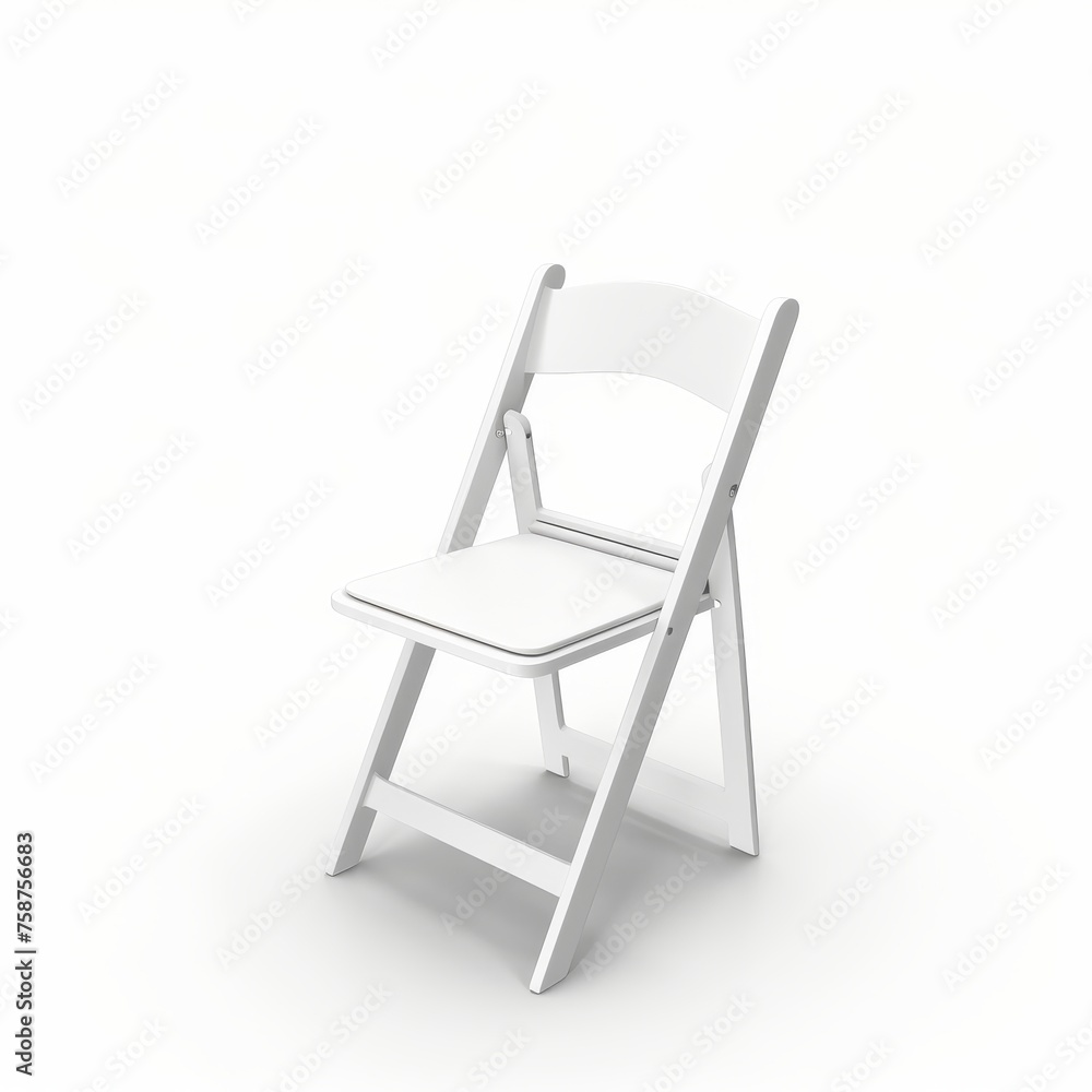 cartoon image of white folding chair. the background is white. cartoon image of white folding chair. the background is white.