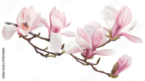 Magnolia on Transparent Background PNG