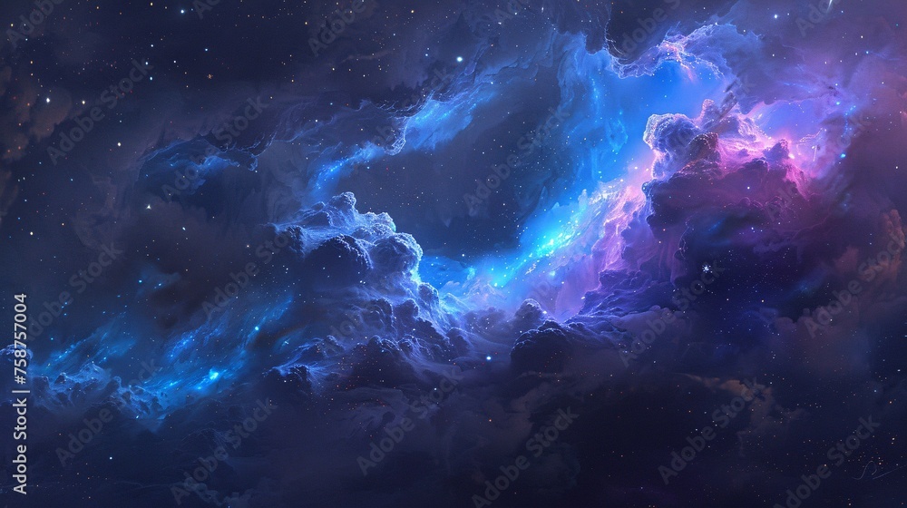 Galaxy Glow A Celestial Night Sky Generative AI Galaxy Glow A Celestial Night Sky Generative AI
