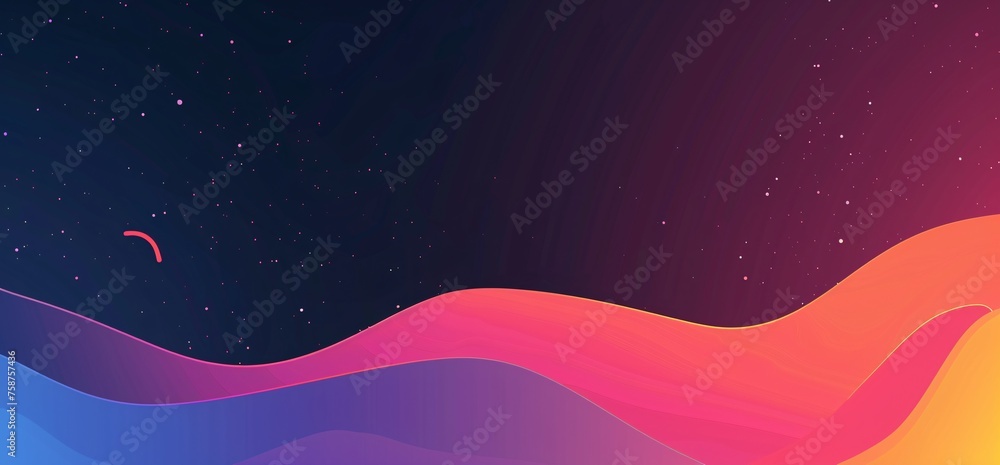 Pink Wave Crashing on the Shore A Surreal Nighttime Scene Generative AI Pink Wave Crashing on the Shore A Surreal Nighttime Scene Generative AI