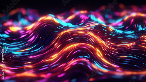 abstract background with glowing lines of new digital concepts