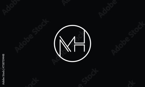 MH, HM, Abstract Letters Logo Monogram