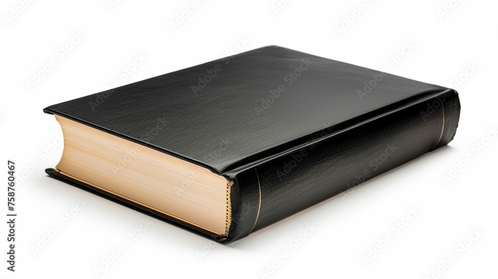 Book with a black cover isolated on a white background. Book with a black cover isolated on a white background.